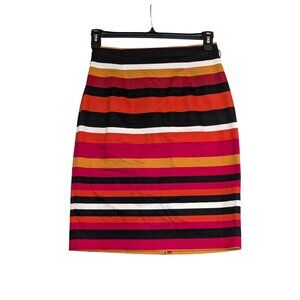 Worthington Womens Striped Pencil Skirt Size 6 Multicolor